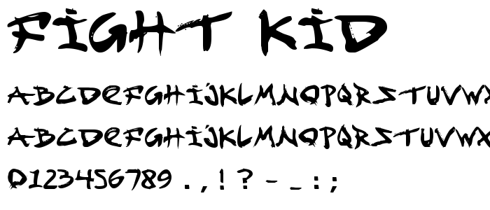 Fight Kid font